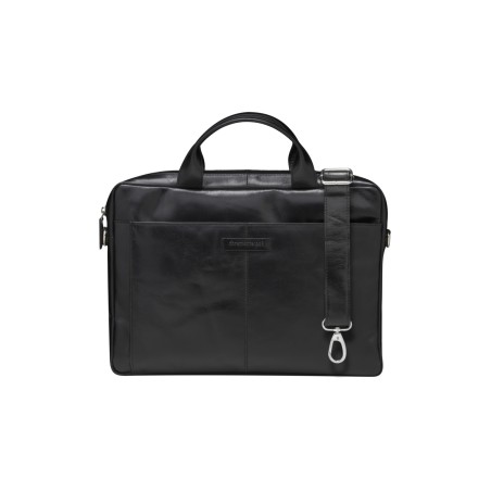 "DBRAMANTE1928 Amalienborg 15 Black - Elegant Leather Bag for Stylish Professionals"